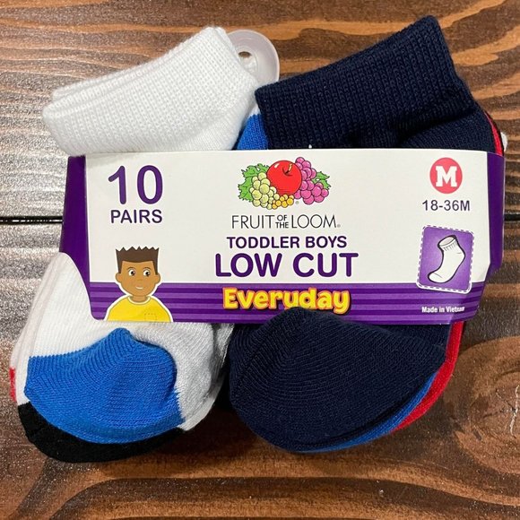 5/$20 NEW 10Pk 18M-36M Boys Low Cut Socks - Picture 1 of 5
